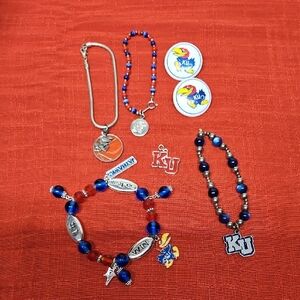 KU Themed Bracelet's and Earring Bundle